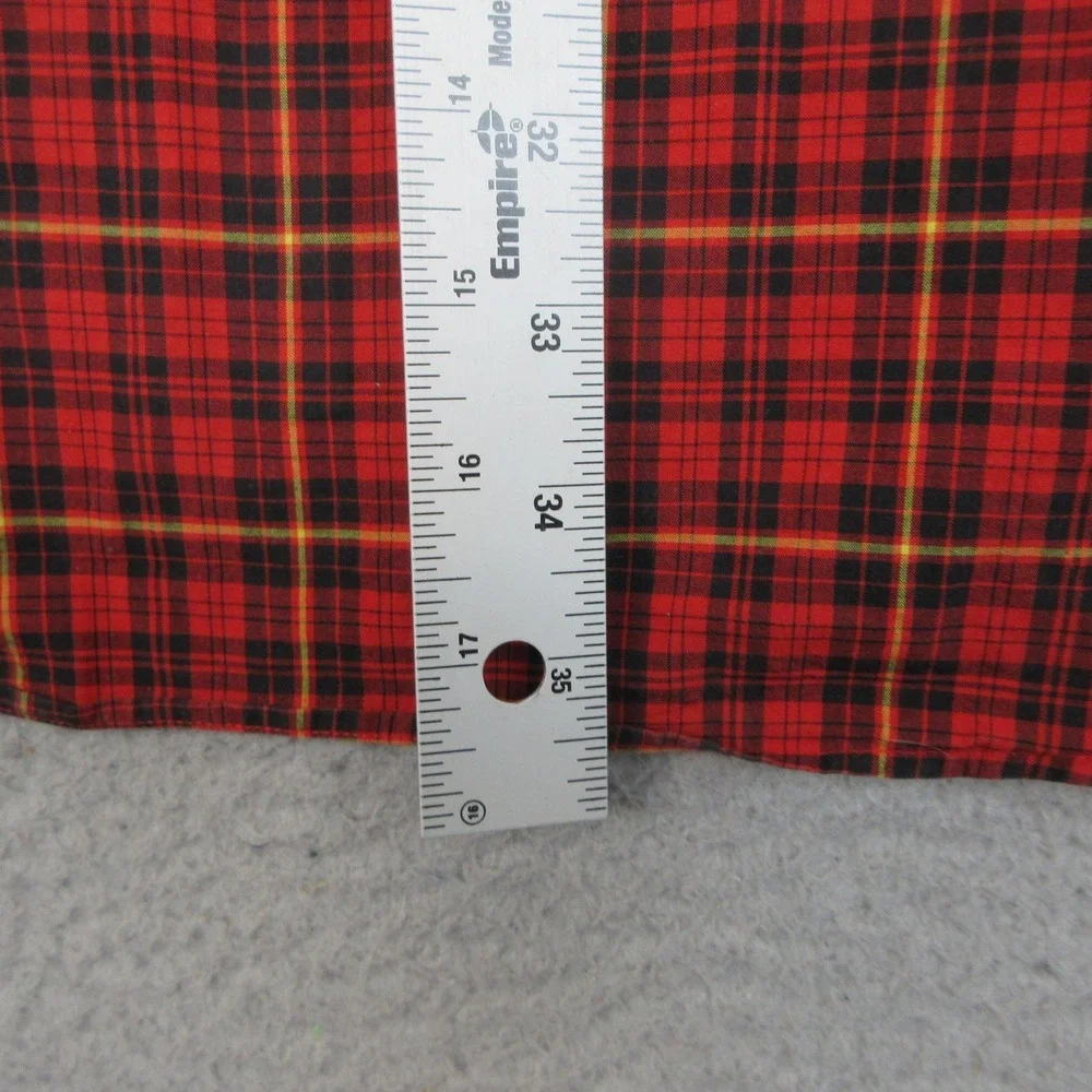 Polo Ralph Lauren Lowell Sport Shirt Men L Red Tartan Plaid Cotton Prep Classic